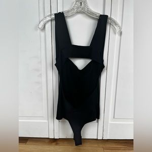 Black free people backless bodysuit